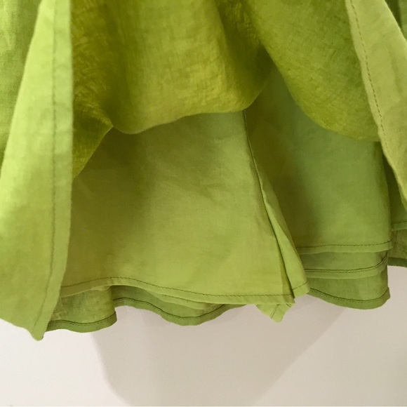 Kourt Few Moda Womens Size S Askita Elastic Waist Skort Skirt Linen Blend Green. - Picture 8 of 8